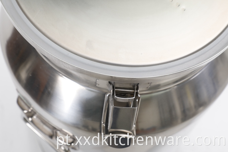 Stainless Steel Milk Bucket With Lid 9